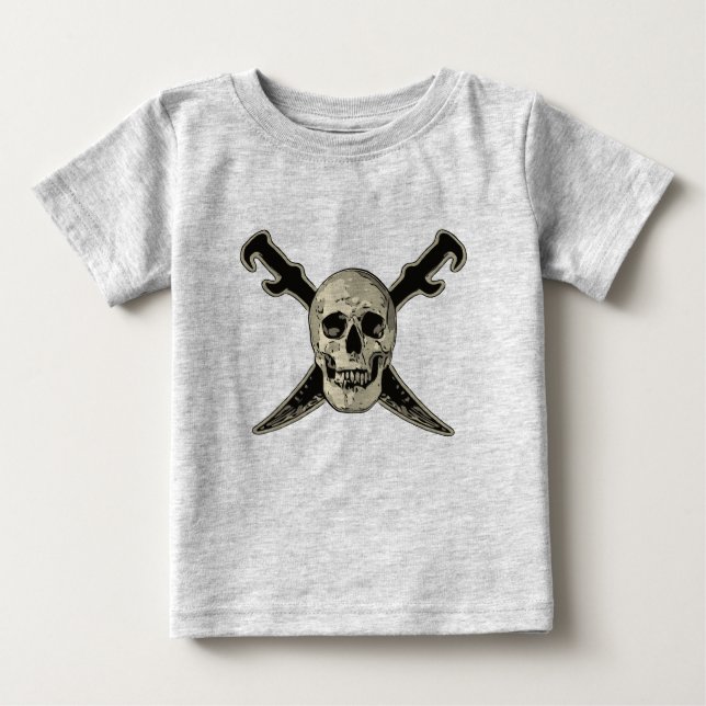 Pirate (Skull) - Baby Fine Jersey T - Shirt (Vorderseite)