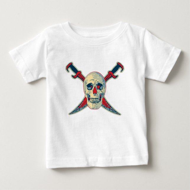 Pirate (Skull) - Baby Fine Jersey T - Shirt (Vorderseite)