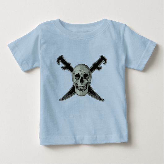 Pirate (Skull) - Baby Fine Jersey T - Shirt (Vorderseite)