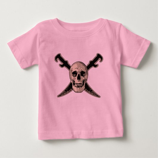 Pirate (Skull) - Baby Fine Jersey T - Shirt (Vorderseite)