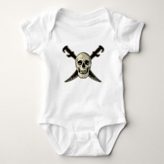 Pirate (Skull) - Baby Jersey Bodysuit Baby Strampler (Vorderseite)