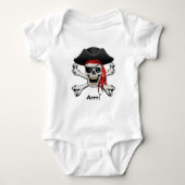 Pirate Skull Baby Strampler (Vorderseite)