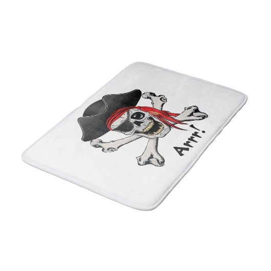 Pirate Skull Badematte (Schrägansicht)