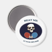 Pirate Skull Beat Me Ping Pong Magnet (Vorderseite/Rückseite)