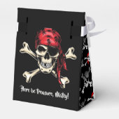 Pirate Skull Birthday Favor Box Geschenkschachtel (Rückseite)
