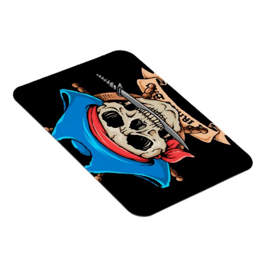 Pirate Skull Bitfe Knife Magnet (Rechte Seite)