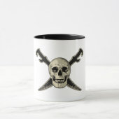 Pirate (Skull) - Black 11 oz Ringer Tasse (Zentrum)