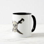 Pirate (Skull) - Black 11 oz Ringer Tasse  (VorderseiteRechts)