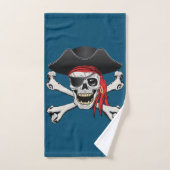 Pirate Skull Bluetooth Lautsprecher Badhandtuch Set (Handtuch)