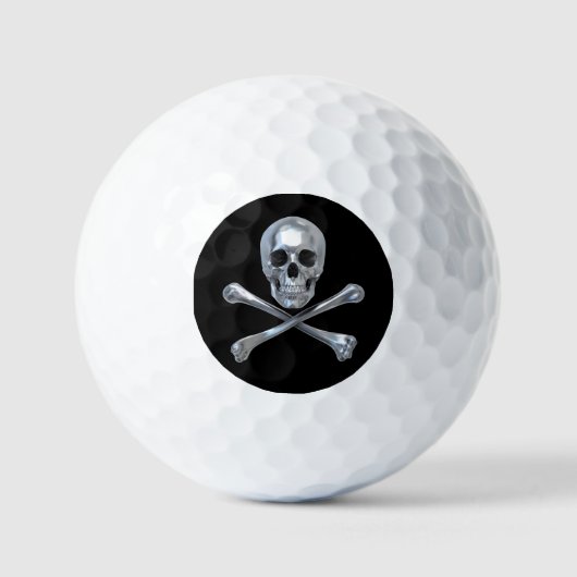 Pirate Skull Bones Golfball (Vorderseite)