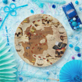 Pirate Skull & Bones Schatzkarte Pappteller (Party)