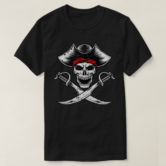Pirate Skull Buccaneer  T-Shirt (Design vorne)