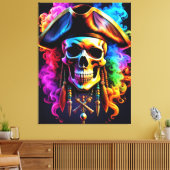 Pirate Skull Canvas Print Leinwanddruck (Insitu (Wohnzimmer))