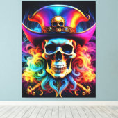 Pirate Skull Canvas Print Leinwanddruck (Insitu (Holzboden))