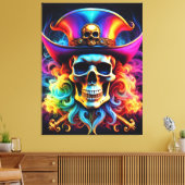 Pirate Skull Canvas Print Leinwanddruck (Insitu (Wohnzimmer))