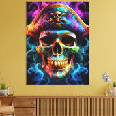 Pirate Skull Canvas Print Leinwanddruck (Insitu (Wohnzimmer))