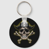 Pirate Skull Captain Cross Bones Schlüsselanhänger (Vorderseite)