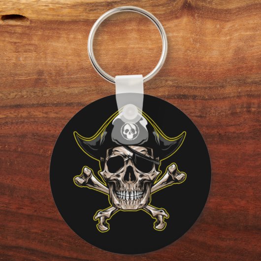 Pirate Skull Captain Cross Bones Schlüsselanhänger (Vorderseite)