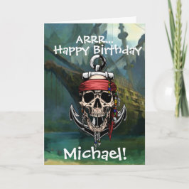Pirate Skull Captain Ghost Ship Card Karte