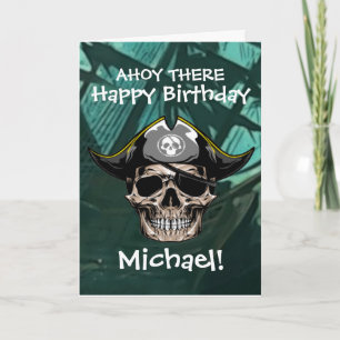 Pirate Skull Captain Jack Karte