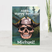 Pirate Skull Captain Jack Karte (Vorderseite)