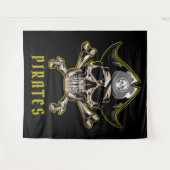 Pirate Skull Captain Royal Treascape Hintergrund Wandteppich (Vorderseite (Horizontal))