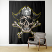 Pirate Skull Captain Royal Treasure Tapestry Wandteppich (Beispiel)
