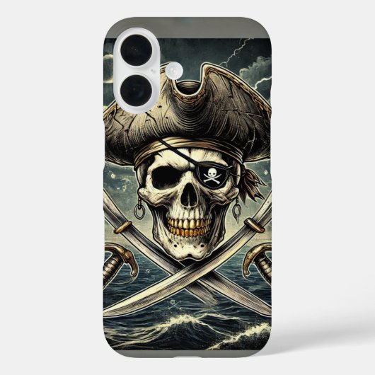 Pirate Skull Case-Mate iPhone Hülle (Rückseite)