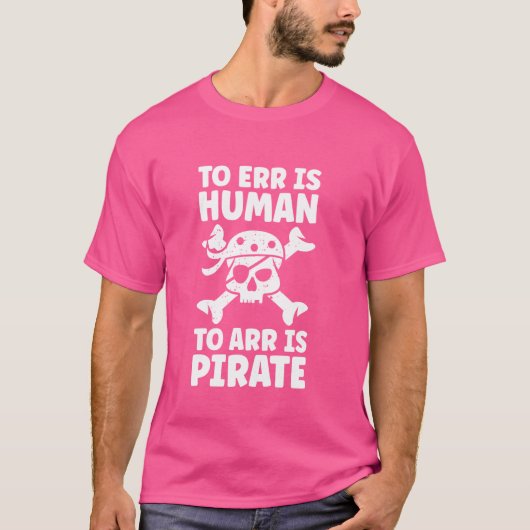 Pirate Skull Crossbones Jolly-Roger T-Shirt (Vorderseite)