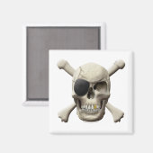 Pirate Skull & Crossbones Magnet (Vorderseite/Rückseite)
