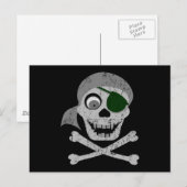 Pirate Skull & Crossbones Postcard Postkarte (Vorne/Hinten)