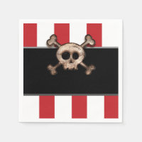 Pirate Skull & Crossbones Red White Birthday Party