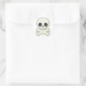 Pirate Skull & Crossbones Runder Aufkleber (Tasche)