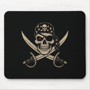 Pirate Skull Crossbones Skeletton Halloween für Mä Mousepad
