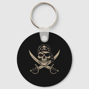 Pirate Skull Crossbones Skeletton Halloween für Mä Schlüsselanhänger
