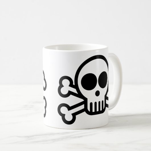Pirate Skull & Crossbones Tasse Kaffee - 325 ml (VorderseiteRechts)