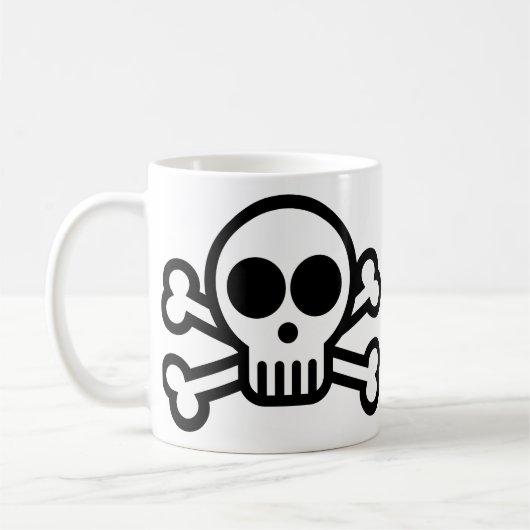 Pirate Skull & Crossbones Tasse Kaffee - 325 ml (Links)