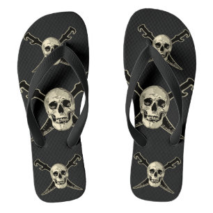 Pirate (Skull) - Custom Adult, Wide Straps Badesandalen