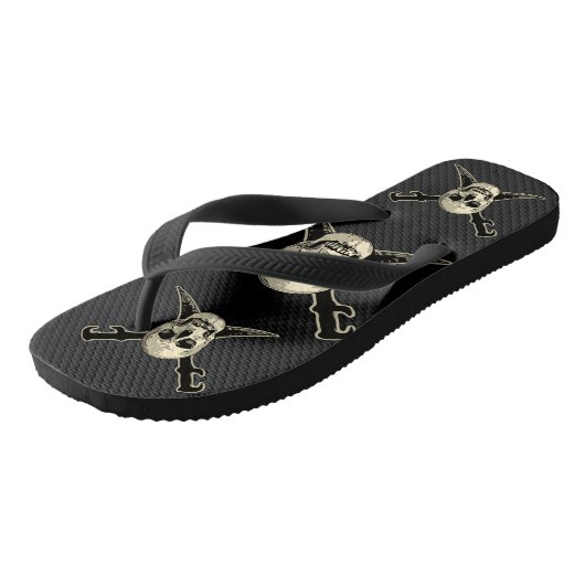 Pirate (Skull) - Custom Adult, Wide Straps  Badesandalen (Schrägansicht)