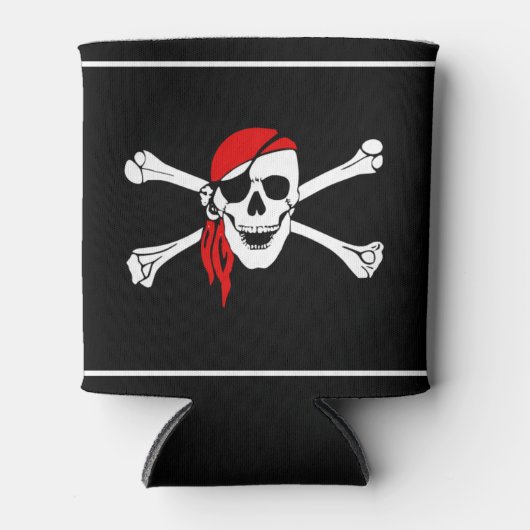 Pirate Skull Custom Can Cooler Dosenkühler (Vorderseite)