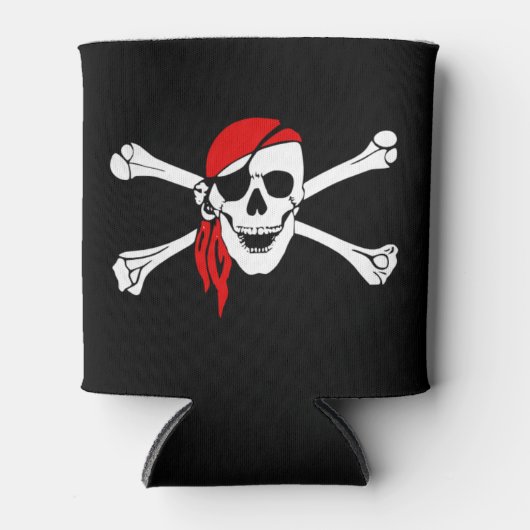 Pirate Skull Custom Can Cooler Dosenkühler (Vorderseite)