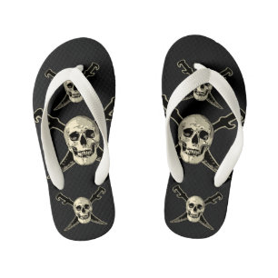 Pirate (Skull) - Custom Flip Flops, Kids Kinderbadesandalen
