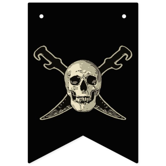 Pirate (Skull) - Custom Frack Party Bunting Wimpelkette (Dritte Fahne)