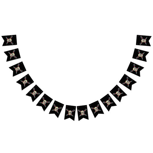 Pirate (Skull) - Custom Frack Party Bunting Wimpelkette (Alle)