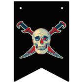 Pirate (Skull) - Custom Frack Party Bunting Wimpelkette (Erste Fahne)