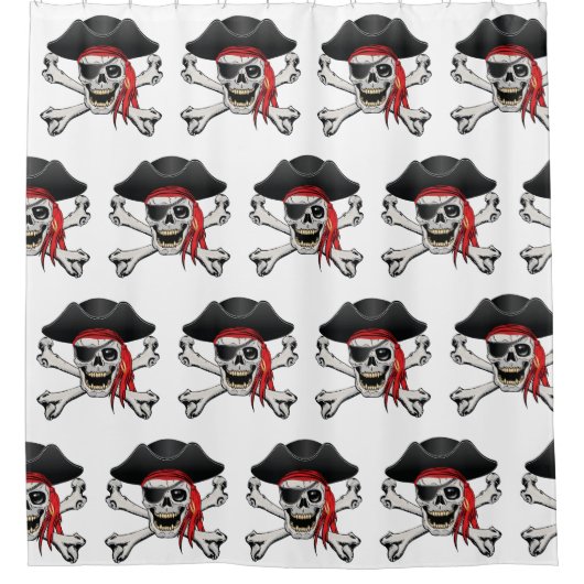 Pirate Skull Duschvorhang (Vorderseite)