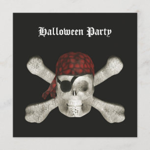 Pirate Skull - Einladung zum Halloween-Party