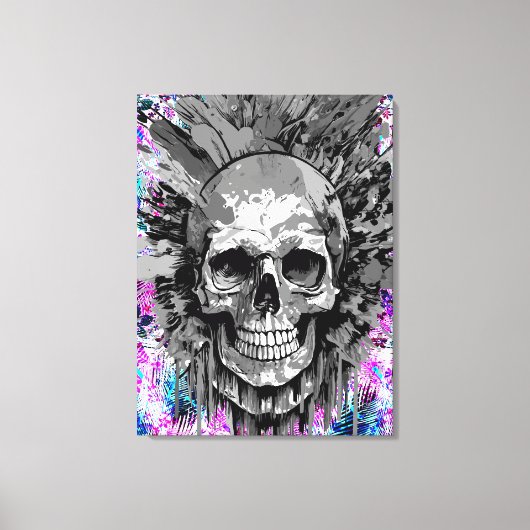 Pirate Skull - farbenfrohe Skull Canvas Print Leinwanddruck (Vorderseite)