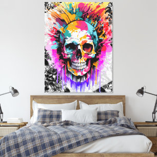 Pirate Skull - farbenfrohe Skull Canvas Print Leinwanddruck