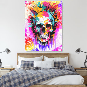 Pirate Skull - farbenfrohe Skull Canvas Print Leinwanddruck